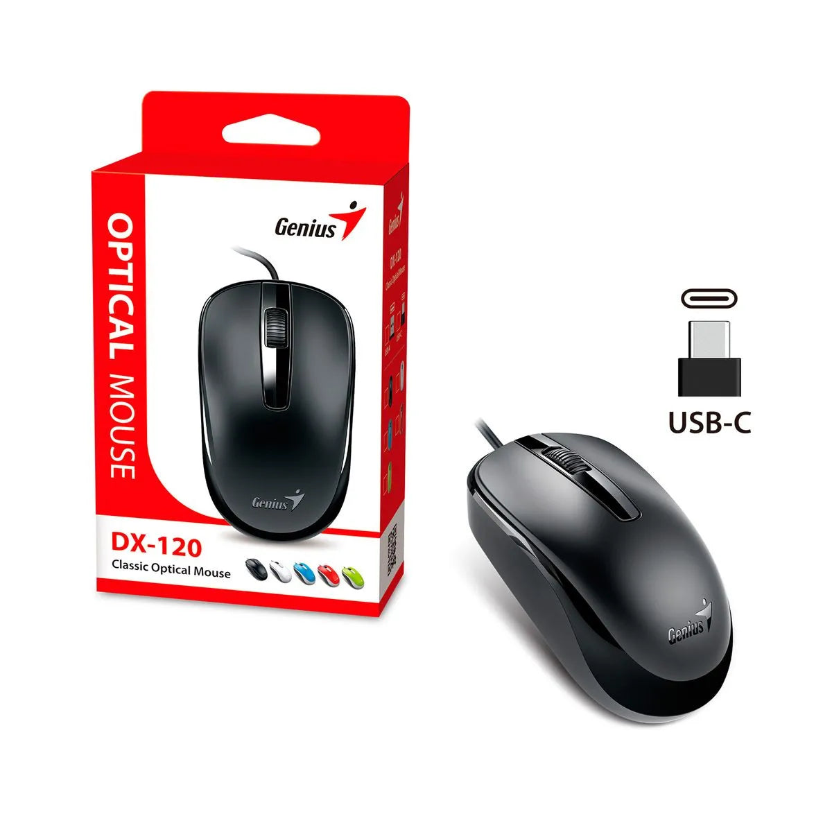 MOUSE GENIUS DX-120 NEGRO TIPO C