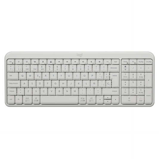 Teclado Inalámbrico Bluetooth Logitech K250 con Diseño Compacto, Blanco