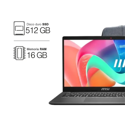 Portatil MSI Modern 14 F13M0 Intel i7-1355U RAM 16GB SSD 512 14″ Pulgadas