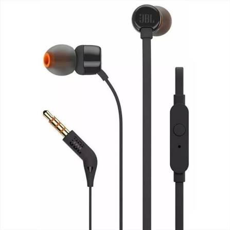 AUDIFONOS JBL TUNE 110  NEGROS  REF: JBLT110BLKAME WIRED IN-EAR