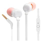Audífonos JBL T110 Blancos Originales con Micrófono 3.5mm
