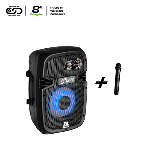CABINA ACTIVA RECARGABLE J5159 AMPLIFICADA DE 8" DE 80W
