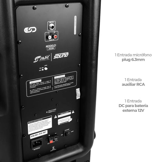 CABINA ACTIVA RECARGABLE JYR REF: J5236 + SOPORTE TJR-001