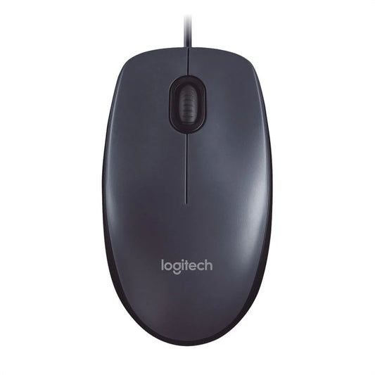 LOGITECH M90 Mouse Óptico Logitech M90 con Cable USB Cómodo Diseño Ambidiestro