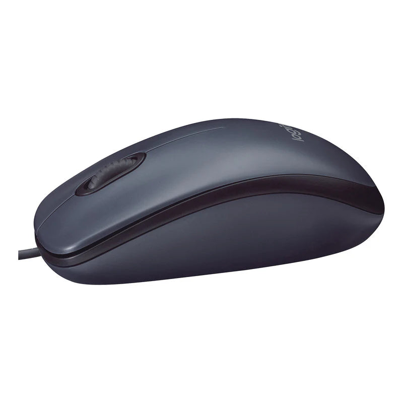 LOGITECH M90 Mouse Óptico Logitech M90 con Cable USB Cómodo Diseño Ambidiestro
