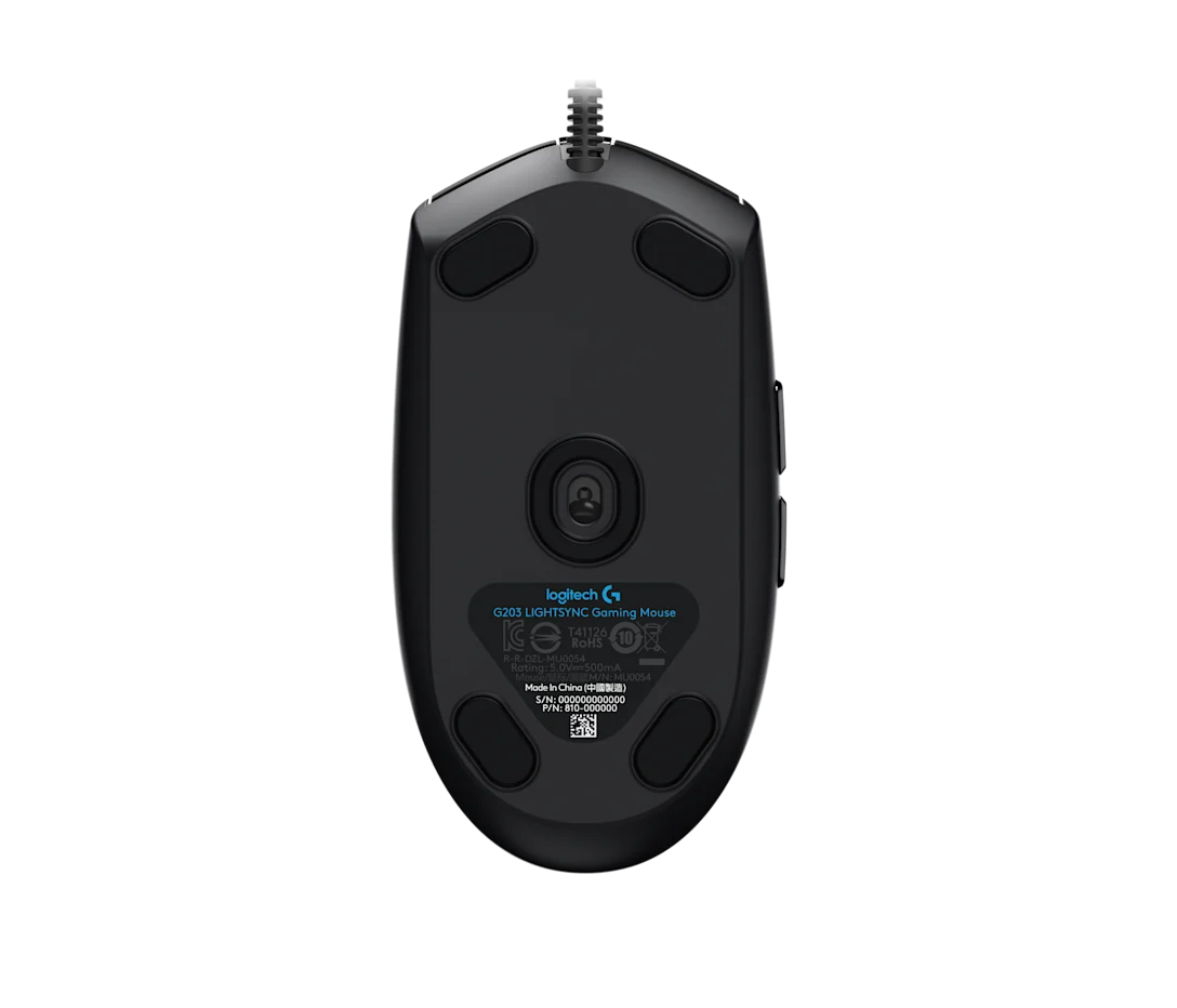 MOUSE GAMING LOGITECH G203 NEGRO LIGHTSYNC