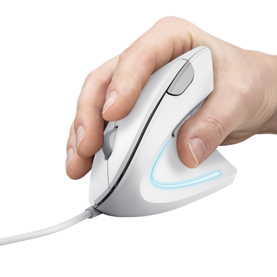 MOUSE VERTICAL ANALAMBRICO TRUST BAYO II REF.25397 BLANCO