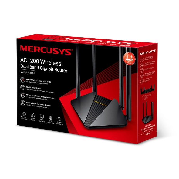 Router Inalámbrico Mercusys Mr30g Wifi Dualband Ac1200 Ipv6