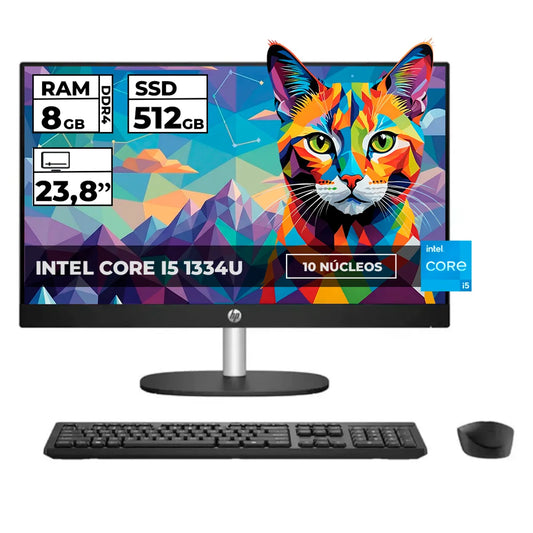 TODO EN UNO HP 24-cb1027la i5-1235U RAM 8GB SSD 512GB 23.8 PULGADAS