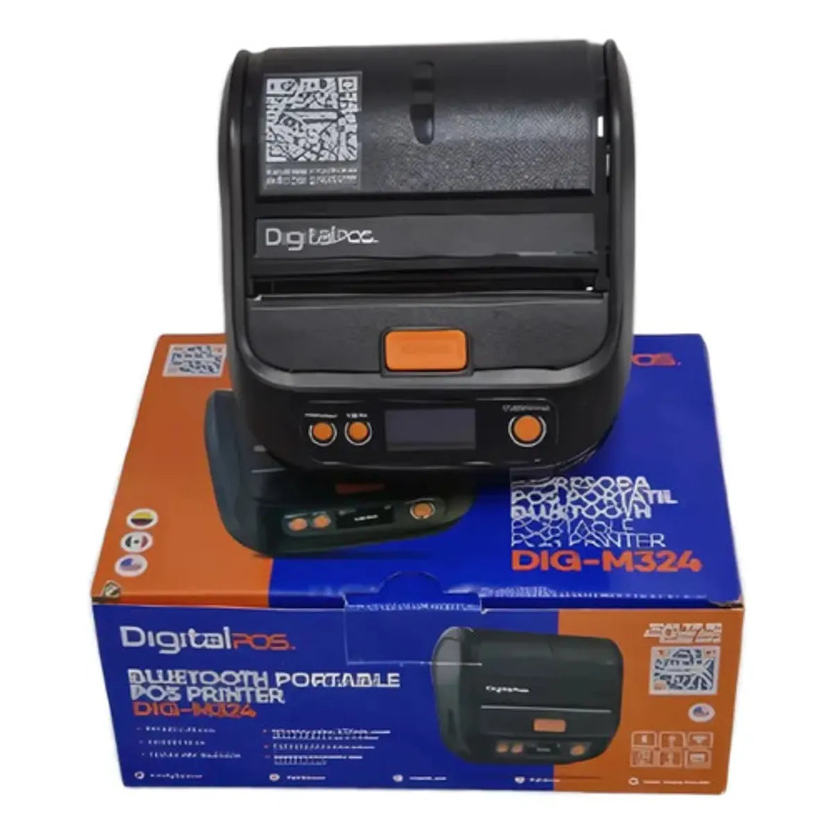IMPRESORA TÉRMICA BLUETOOTH PORTABLE DIGITALPOS DIG-M324 80M Negro